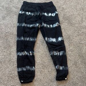 Thread & Supply Black and White Tie-Dye Jogger Pants